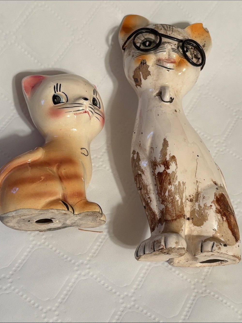 Vintage Ceramic Cat Figurines - 1950’s